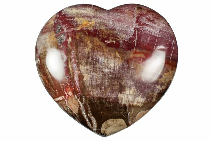 Polished Triassic Petrified Wood Heart - Madagascar #355551